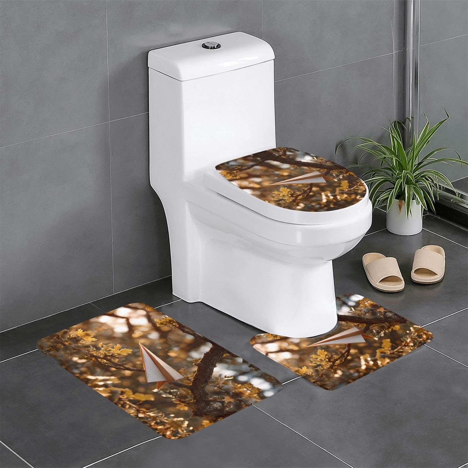 Tapis de bain antidérapant au motif poétique pour réveiller la coiffeuse