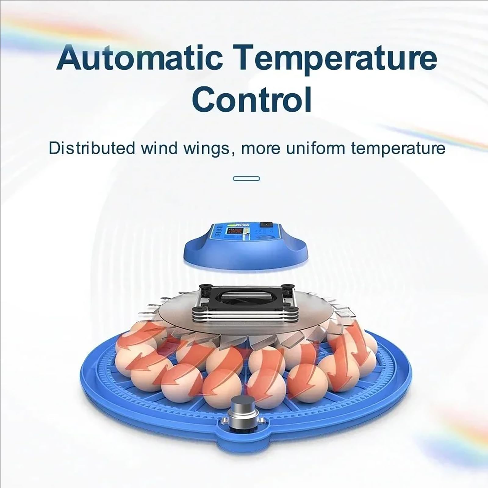 Incubatrice Per Uova Automatica,Incubatrice Per Uova,Con 16 Uova,Con Rotazione e Umidificazione Automatica Delle Uova,Controllo Della Temperatura,Luce Per Le Uova,Adatto a Tutti i Tipi Di Uova,Ecc.