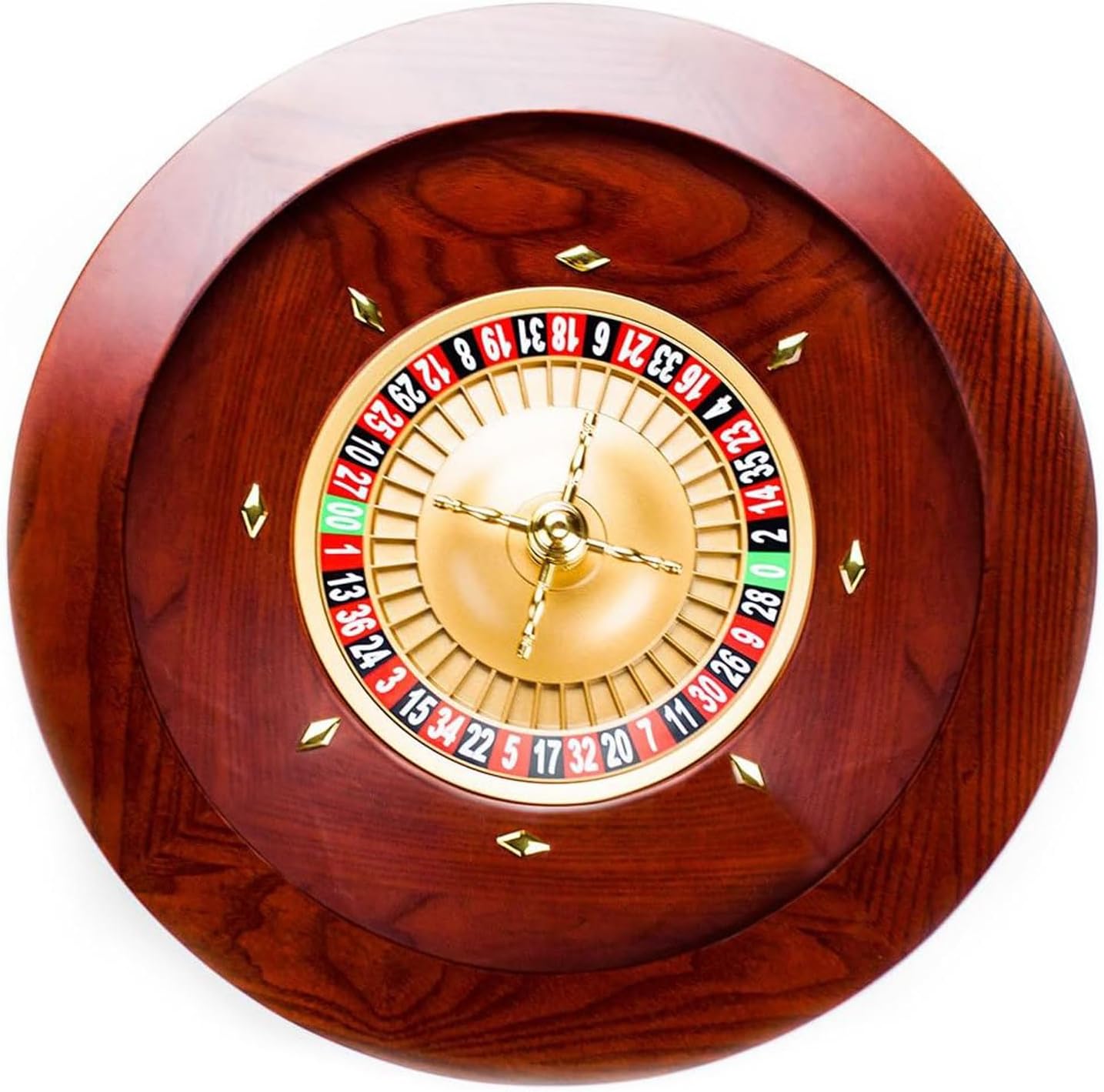 GeRRiT Roulette Sets Wooden Roulette Wheel Set Turntable Leisure Table Games Casino Grade Precision Bearings Aluminum Dish for an at-Home Game Night Party Games, 18
