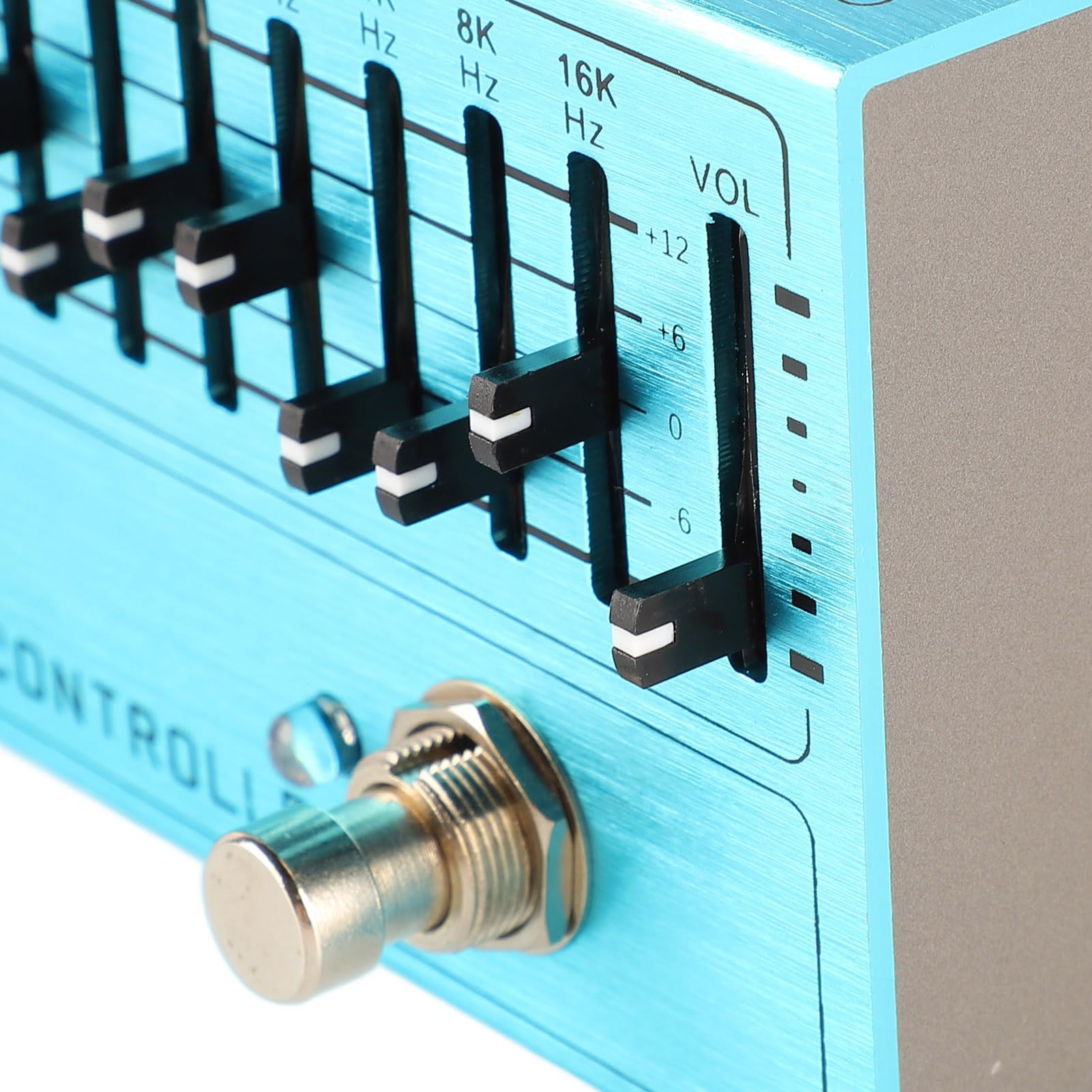 Preamplificatore per Tono di Chitarra con Controller di Banda per Musicisti, Amplificatore EQ a 10 Bande in Lega di Alluminio Resistente, Regalo Perfetto per gli Amanti della Chitarra