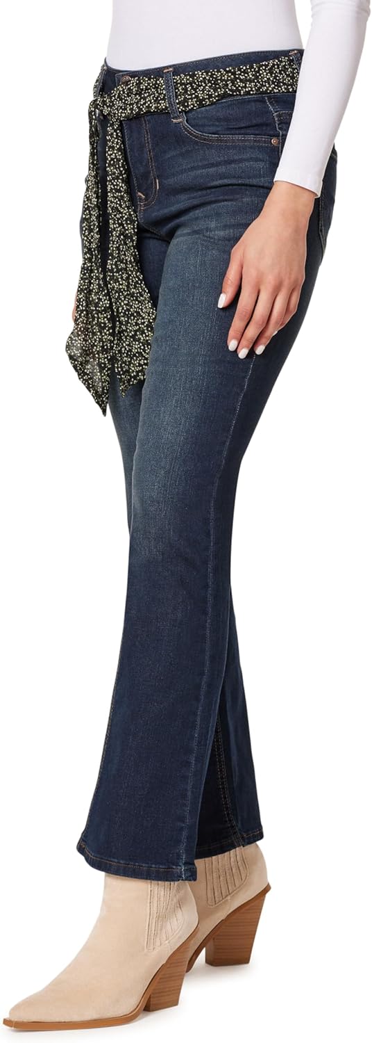 Angels Forever Young Womens Everflex Curvy Belted Bootcut Mid-Rise Jeans (Available in Plus Size) - Image 2