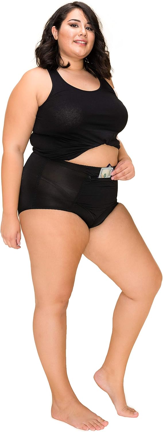 Barbra Lingerie Women’s Travel Pocket Underwear Girdle Brief Panties S-5XL - Image 4