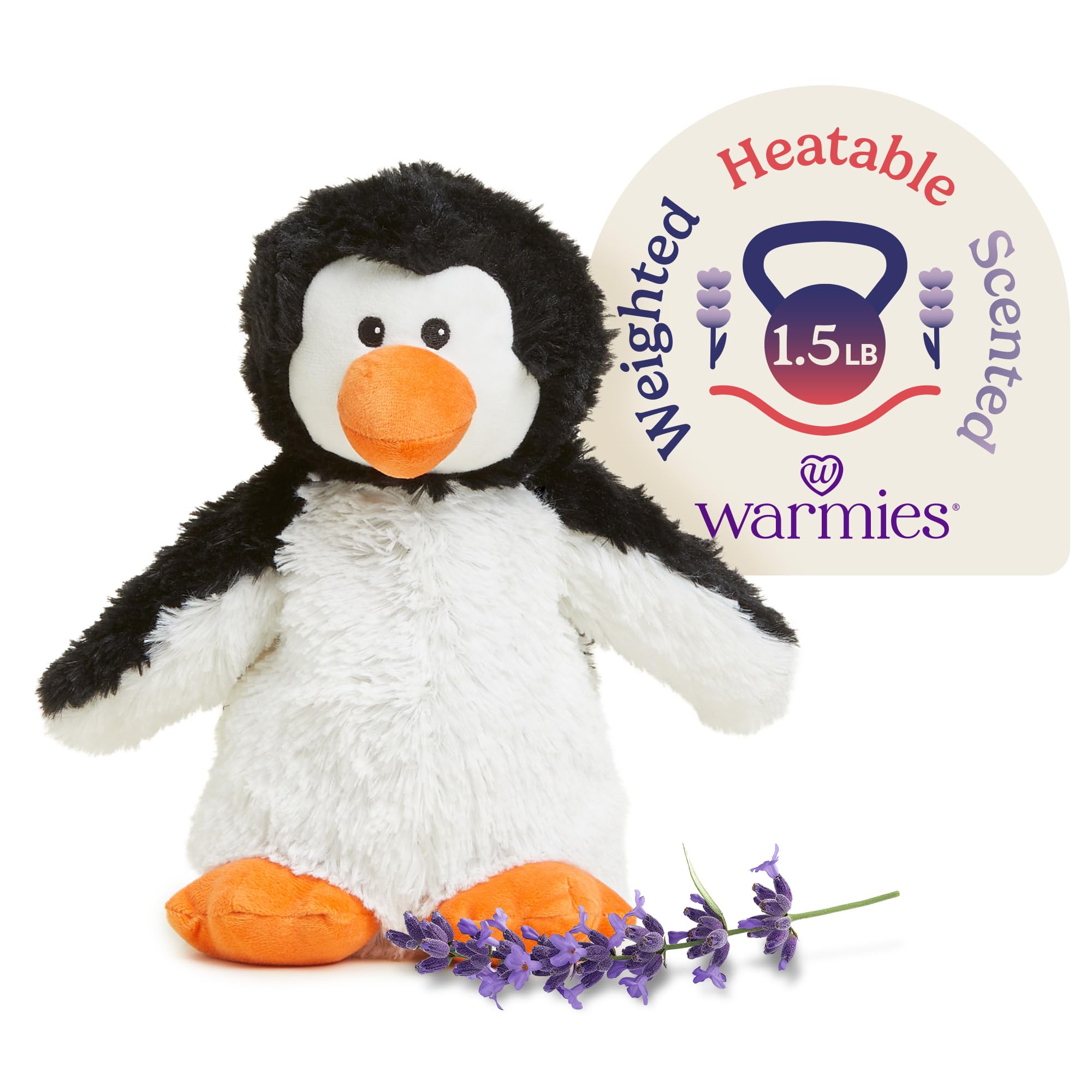 Amazon.com: warmies Microwavable Weighted Stuffed Animals, Penguin