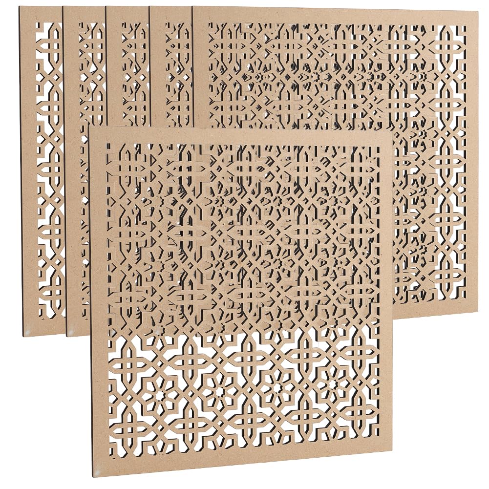OLYCRAFT 6 Pcs Wood Ceiling Vent Covers 30x30cm Decorative Vent Cover Grille Wood Decorative Register Covers Wall Register Cover for Bathroom Office and Home Walls and Ceiling Vents Grilles
