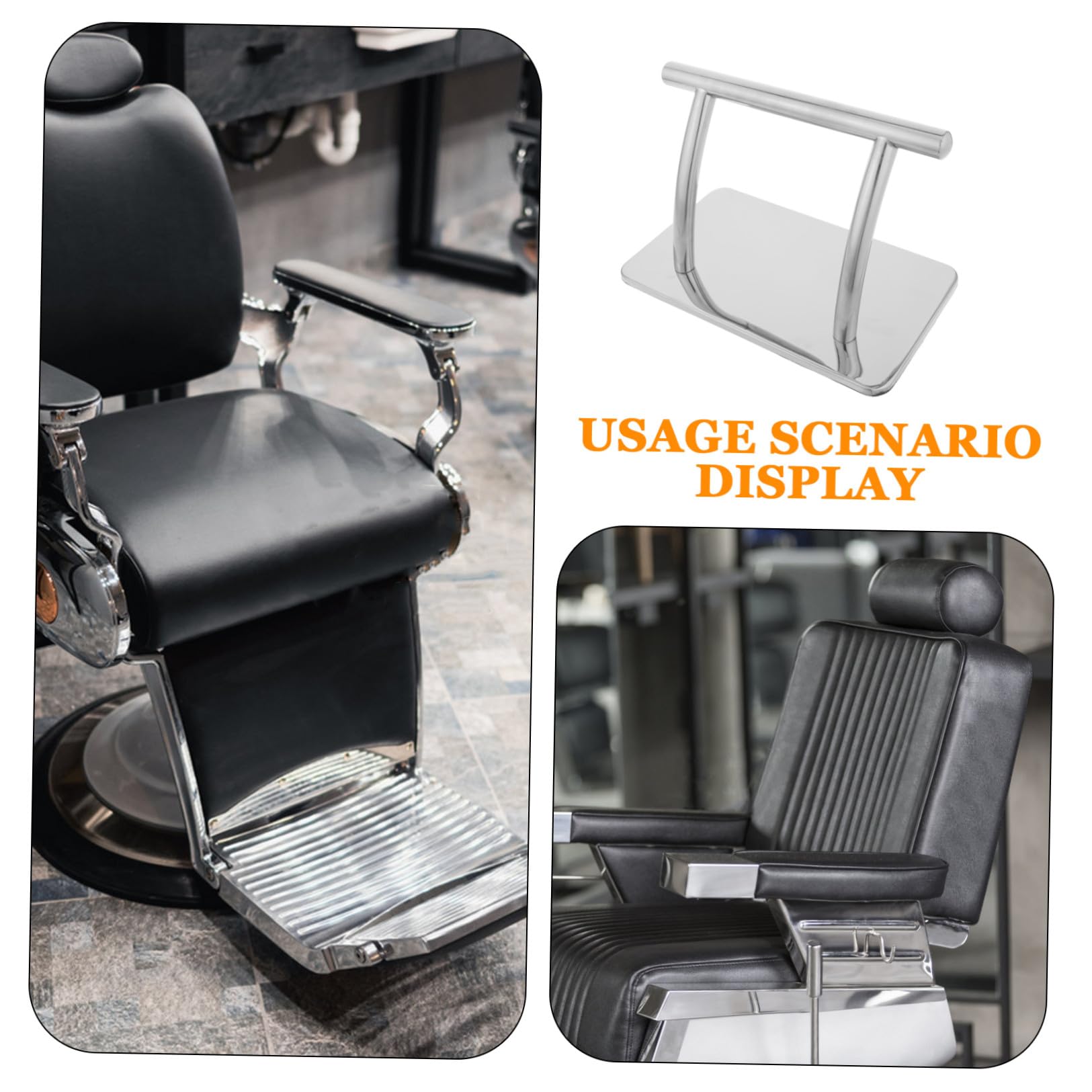 Generico Poggiapiedi in Metallo Argento per Poltrona e Salone Installazione Facile, Accessorio per Sedia da Nail Salon e Spa