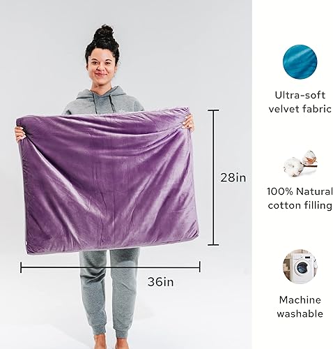 Miniatura 6 de Mindful & Modern Zabuton - Tapete de meditación relleno de algodón para yoga y meditación, cojín de meditación Zabuton para soporte de rodillas y