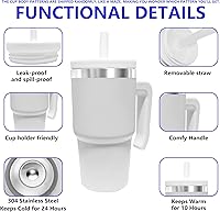 Vista 5 de 20-OZ Insulated Water Bottle,Insulated Stainless Steel Tumbler,Reusable Cold Drink Thermos,BPA-Free, Double-Wall Stainless Steel Water Bottle