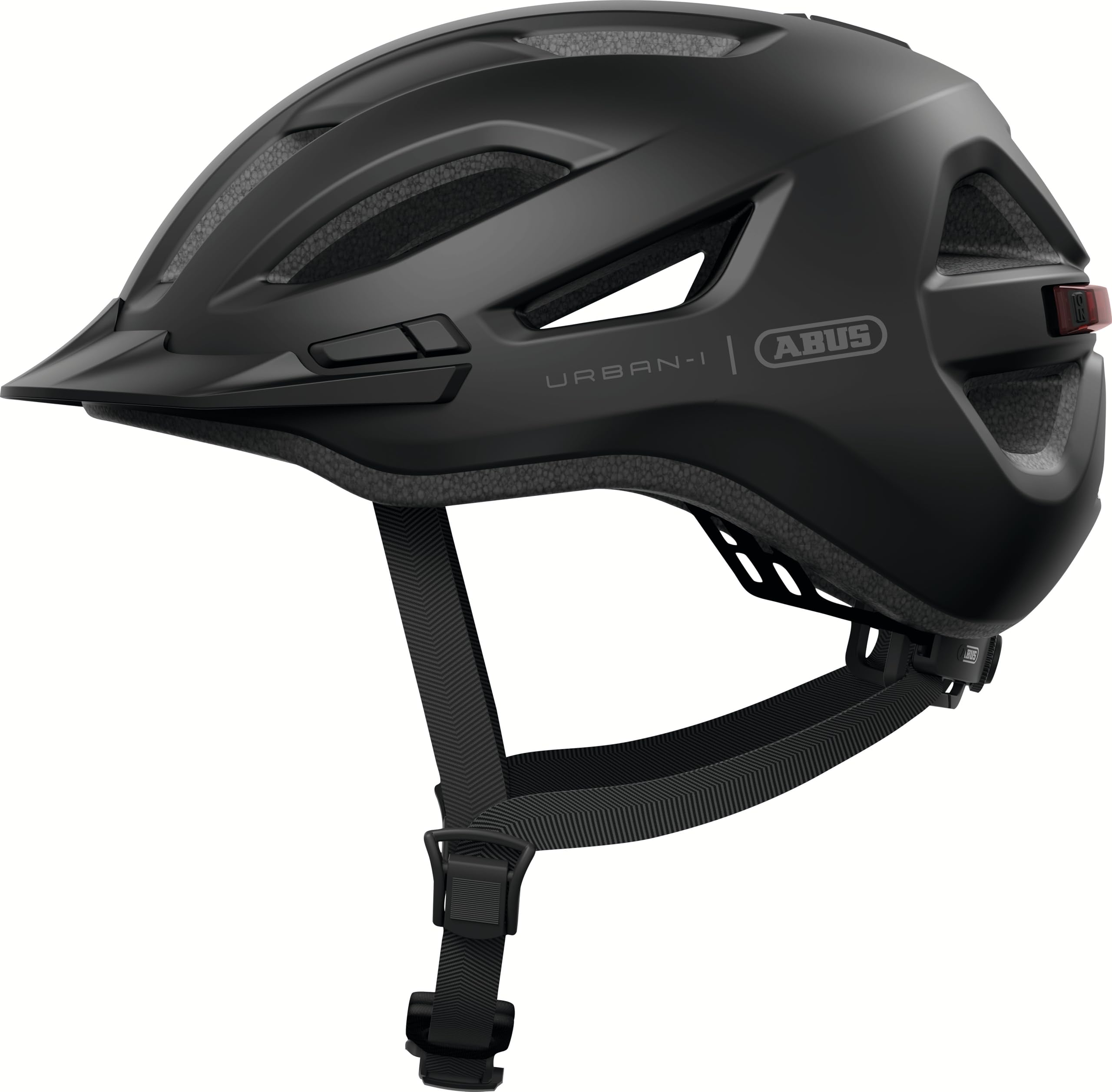 ABUS Casco Urbano Urban-I 4.0, Taglia XL, nero | Casco city uomo e donna, 16 prese d'aria, rete antiinsetti, apertura coda, chiusura Fidlock, In-Mold