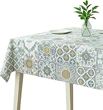 Mosaic Oilcloth Tablecloth 100 x 140 cm – Rectangular PVC Table Cover for Kitchen or Dining Room – Waterproof and Stain Resistant – Easy to Clean and Durable – Decorative Design Hydraulic