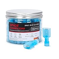 Vista 24 de HKS 150 PCS Conectores de Desconexión Rápida de Pala Hembra de Nylon - Rojo 22-18 AWG Kit de Conectores de Cable Eléctrico - Cobre Estañado