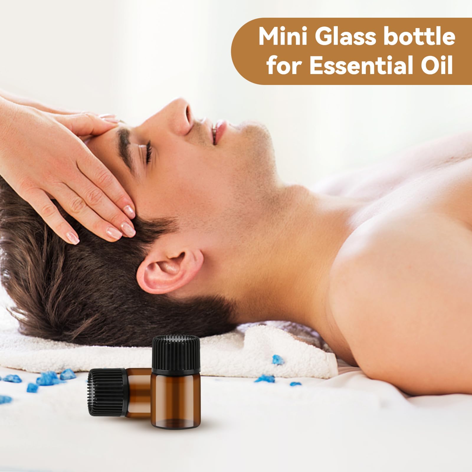 Botes Aceites Esenciales 30 Ámbar 2ml Mini Bottiglia di Vetro Rellenable con Embudos Cuentagotas