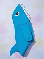 Vista 3 de QWINEE Sudadera con capucha para perro de tiburón, abrigo cálido para cachorro, sudadera para Navidad, Halloween, disfraz de perro, ropa de perro