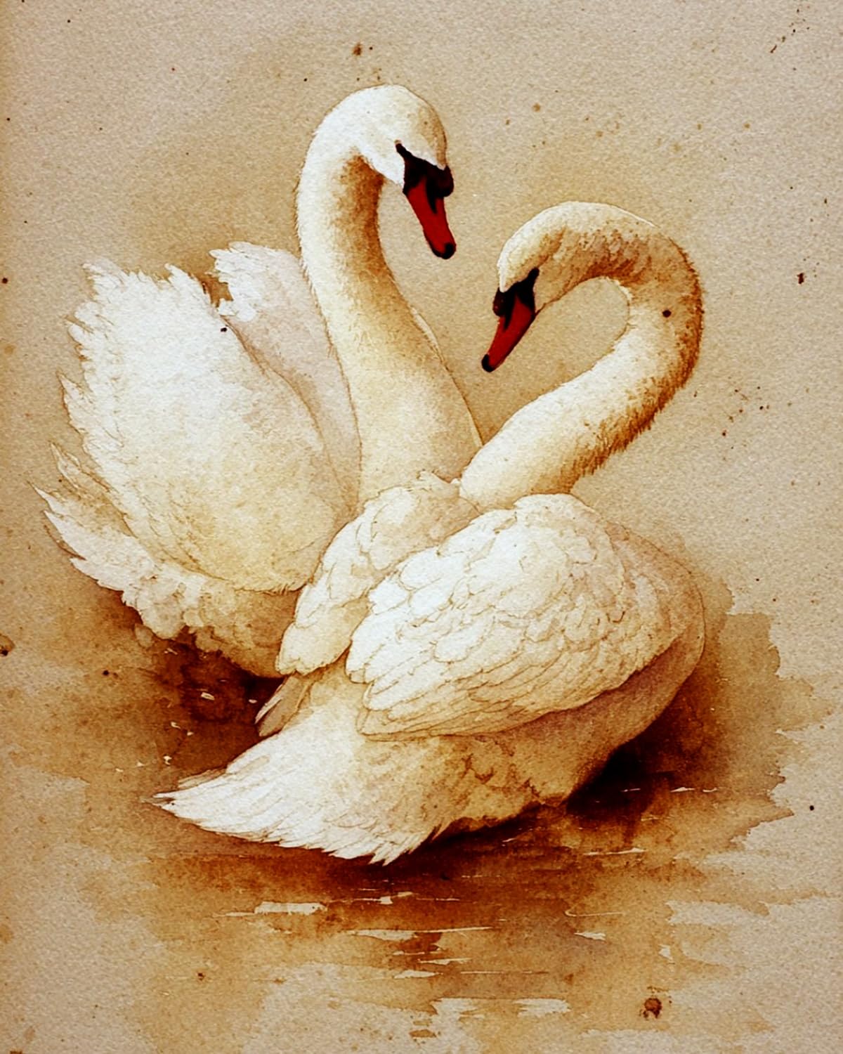 LIUBAISHI Paint by Numbers for Adults – Large 16x20 Canvas | Wall Art Decor for Bedroom, Stress Relief Painting Kit, Hobby Set with Brushes and Paints-Two Geese Leaning on Each Other