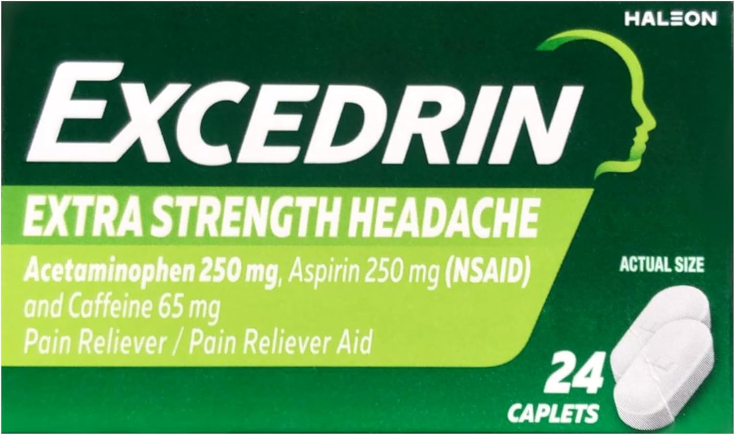 Excedrin Extra Strength Caplets, 24 Count (Pack of 6), 144 Count Total