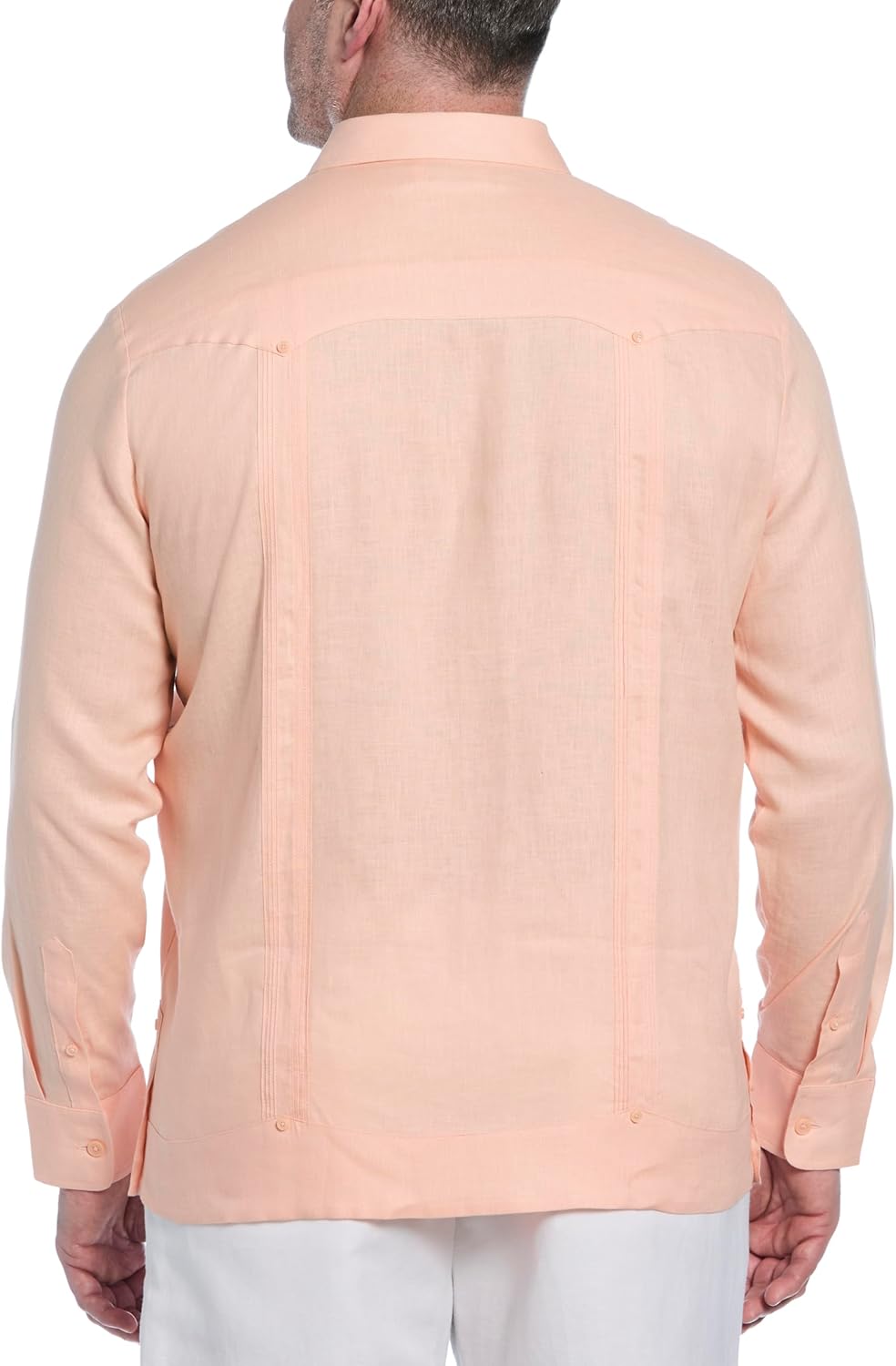 Cubavera Men's 100% Linen Four-Pocket Long Sleeve Guayabera Shirt, Pintuck Detail, Relaxed Fit (Available in Big & Tall) - Image 2