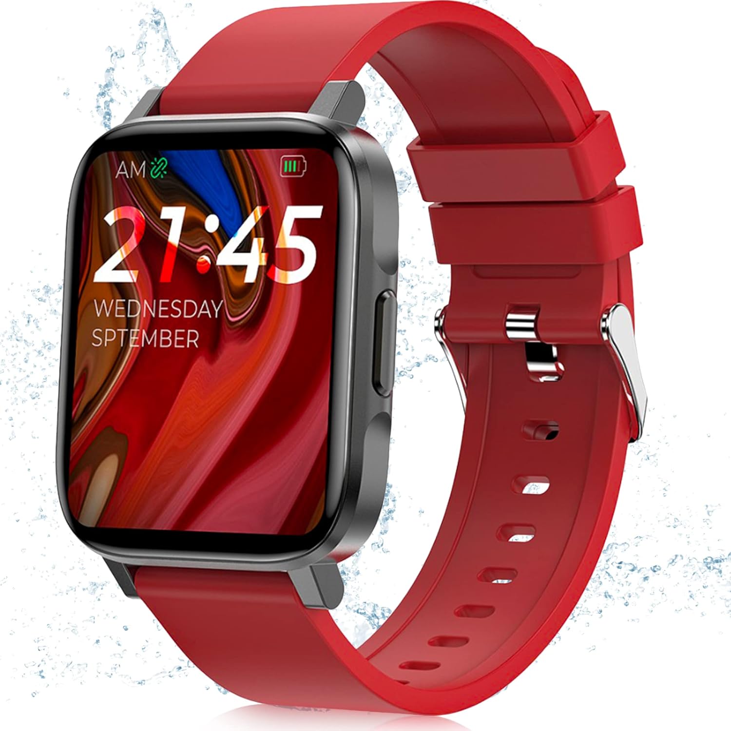 Unisex smart watch fitness tracker with; waterproofing, heart rate monitor, multi sports modes - Image 3