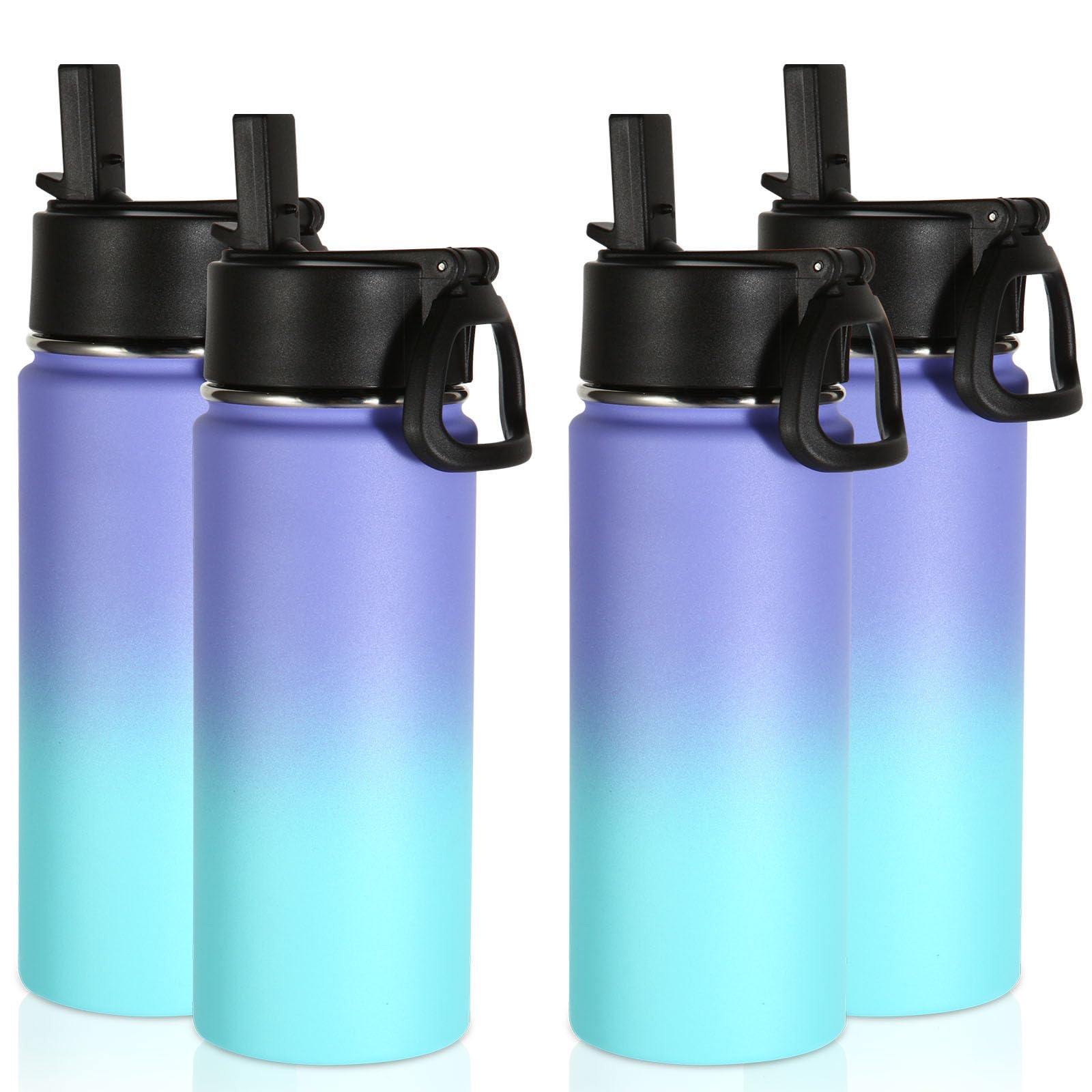 Volhoply Bouteilles d'eau pour enfants de 473 ml (violet bleu, 4)