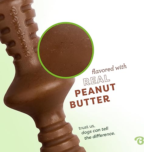 Miniatura 2 de Benebone Zaggler - Juguete para masticar perros con ruedas para masticadores agresivos, maní real, gigante, fabricado en Estados Unidos, gigante