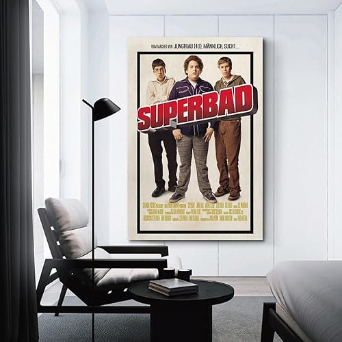 Miniatura 3 de Superbad - Póster de lienzo para dormitorio, sala de estar, decoración de paisaje, oficina, regalos, 16 x 24 pulgadas, estilo sin marco