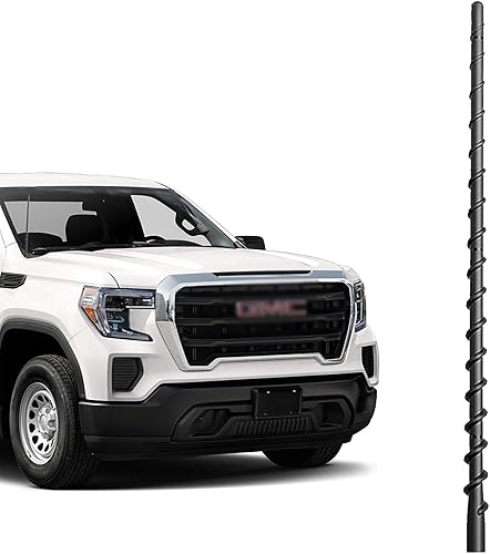 Antena de 13 pulgadas compatible con Chevrolet Silverado 1500 2500 3500 (2007-2025) y GMC Sierra (2009-2025), antena de goma flexible en espiral,