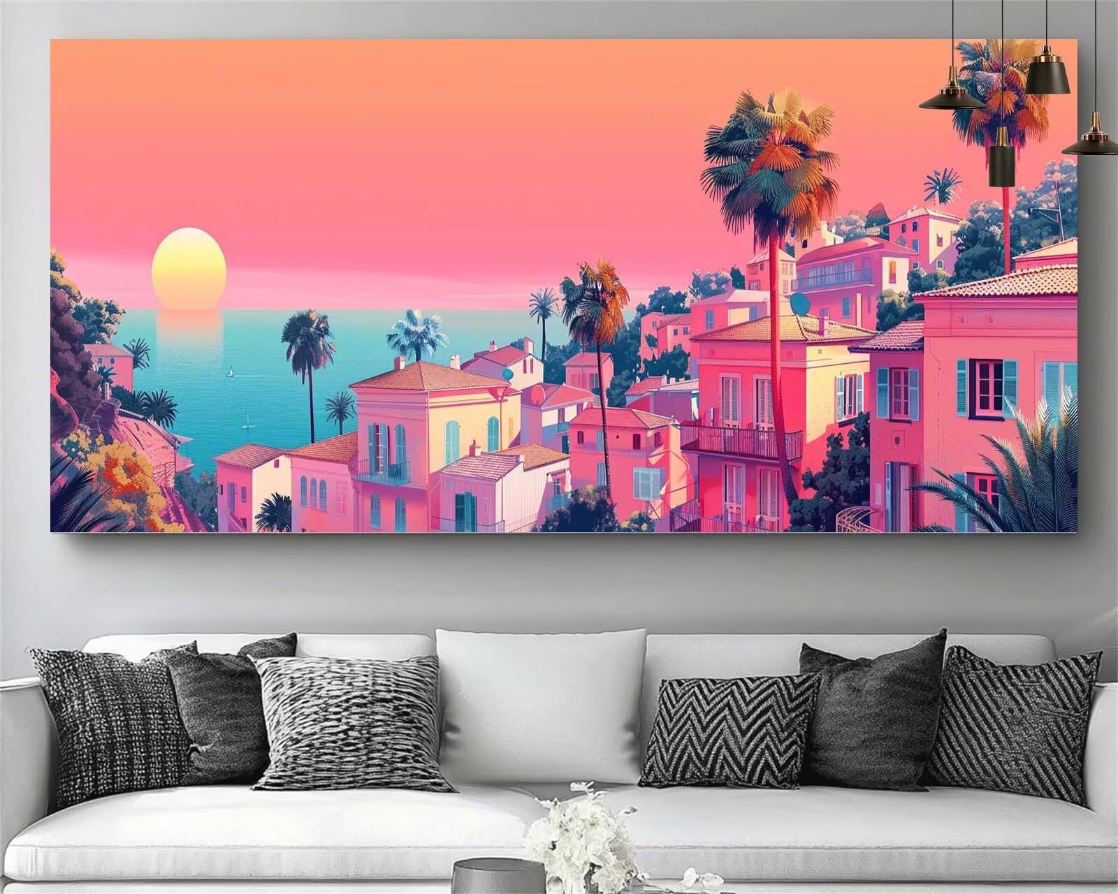 Diamond Painting Ville 100x200cm broderie diamant kit complet M275 - 8