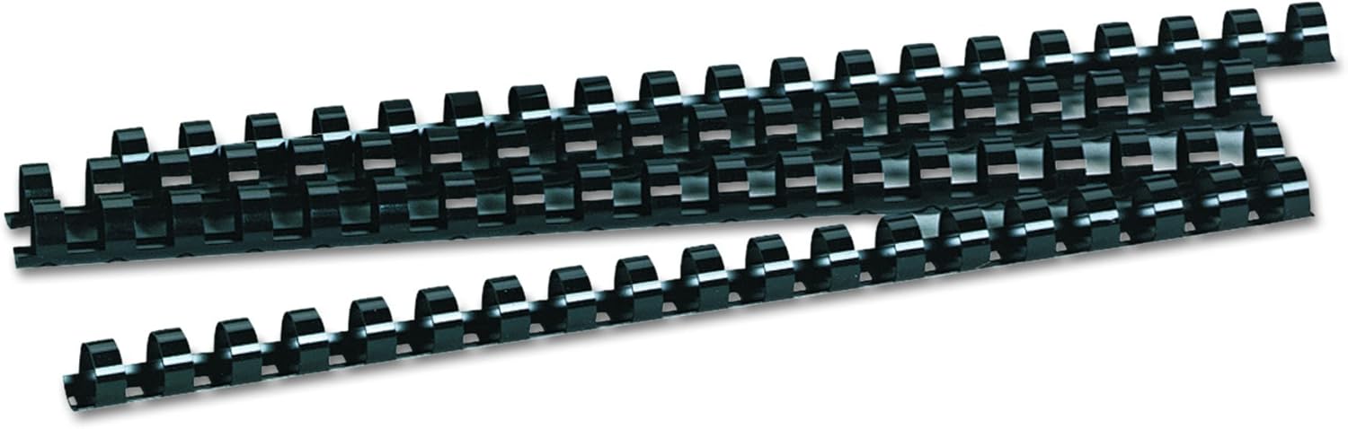 Fellowes 5006801-99 Binding Machine Pulsar+ Comb Binding (5006801) & 52326 Plastic Binding Combs - Round Back, 1/2 Inches, 90 Sheets, Black, 100 Pack