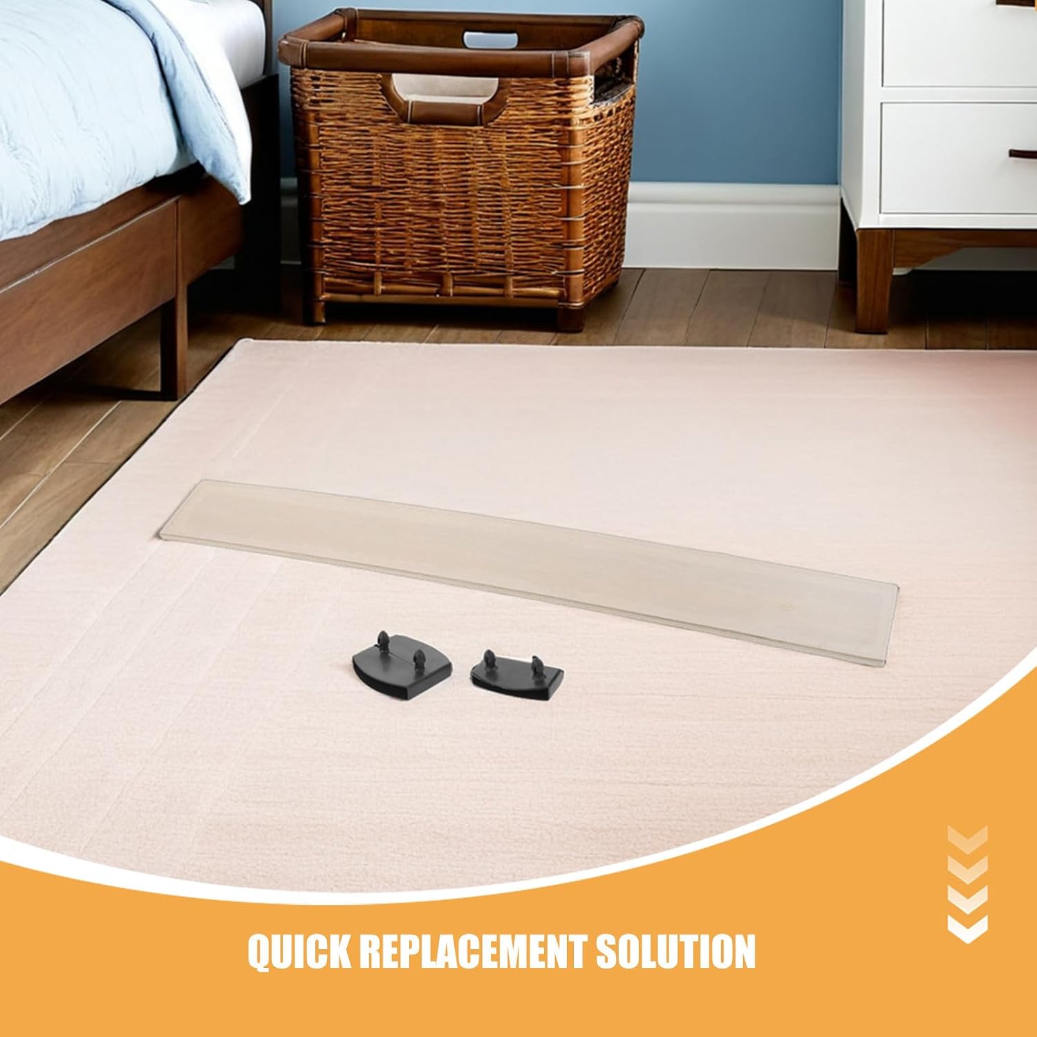 Wooden Mattress Support Bed Slats Replacement for Full Size Bed Frame, Solid Wood Material with Quick Installation and Noise Prevention, for Bedroom Furniture Upgrade