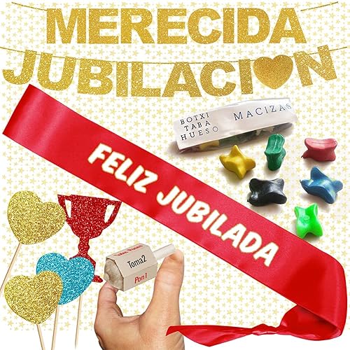 Inedit Festa Jubilación Banda Honorífica Feliz Jubilada Guirnalda Merecida Jubilación Personalizable Cover