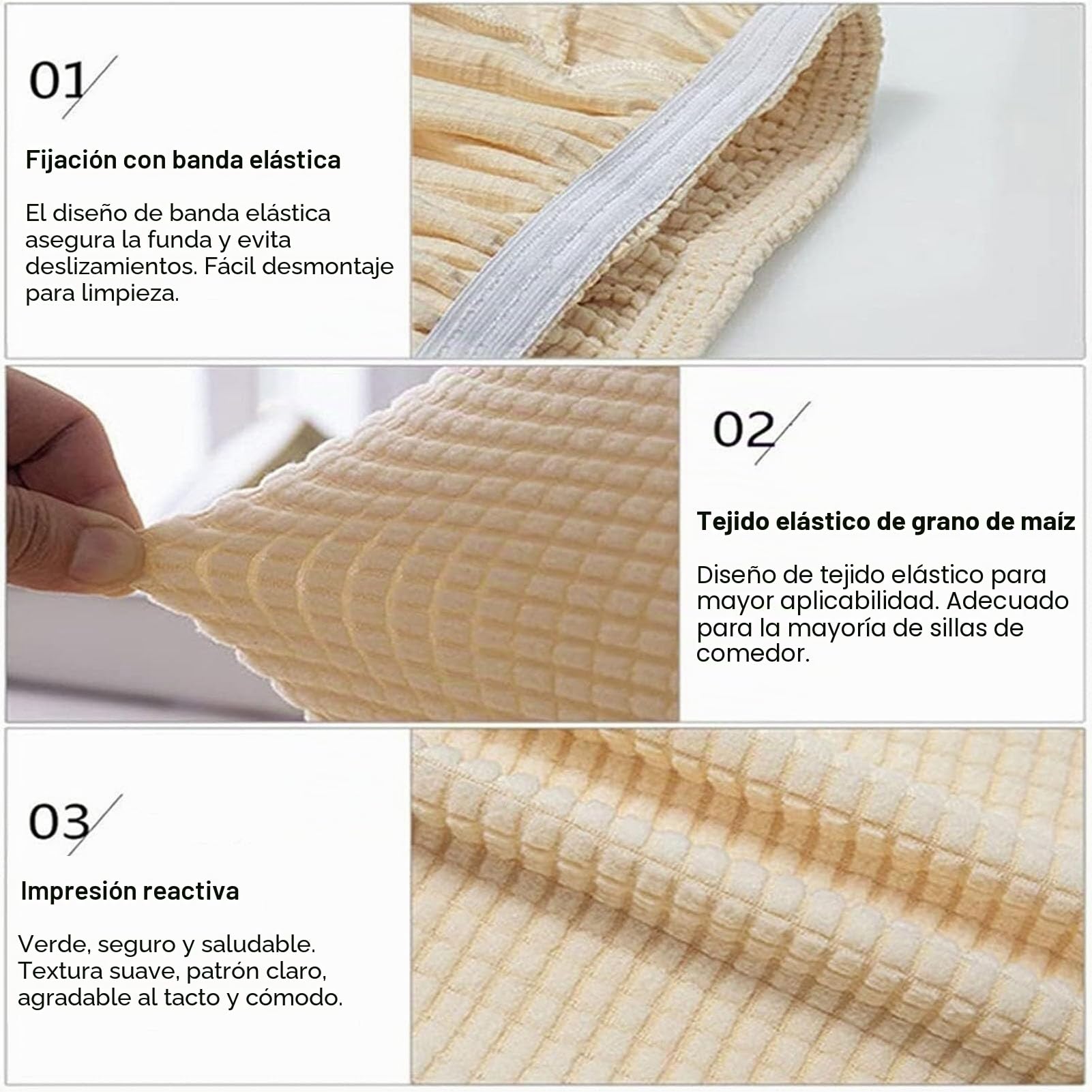 Fundas Sillas de Comedor con Respaldo Curvo, Pack 1/2/4 Funda para Silla Redonda A Cuadros, Funda para Sillas Elástica, Cubre Funda Protectora Sillas Lavables para Salón Oficina H 4 Pieces