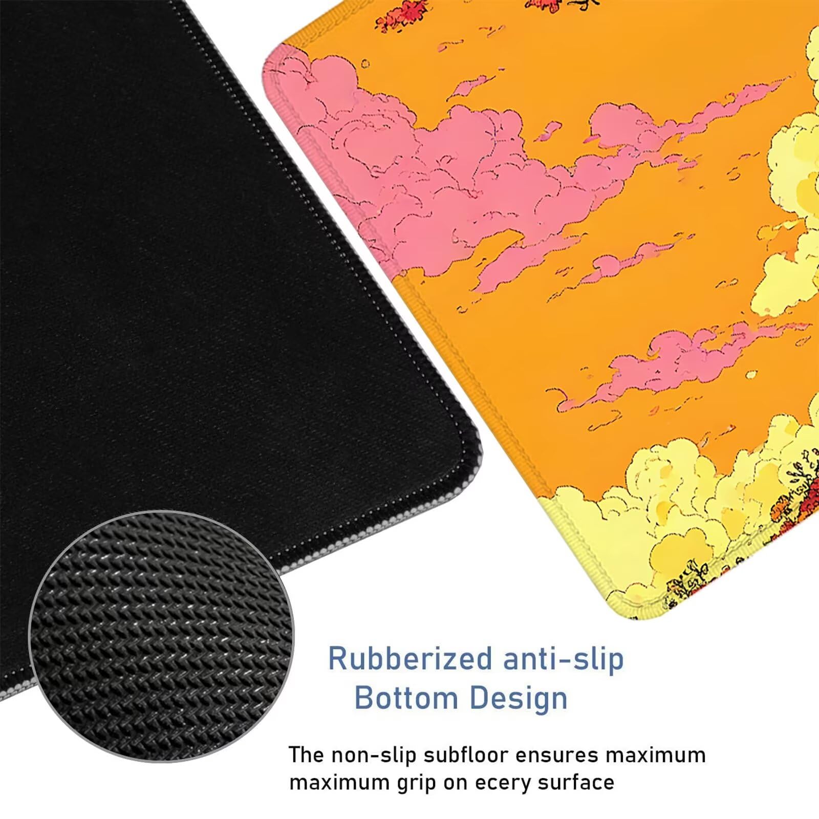 Podkładka pod mysz z drzewem chmura podkładka pod mysz XXL 1200 x 600 x 3 mm, duża podkładka pod biurko z antypoślizgową gumową podstawą, dekoracja biurka, prezent urodzinowy dla kobiet, H414