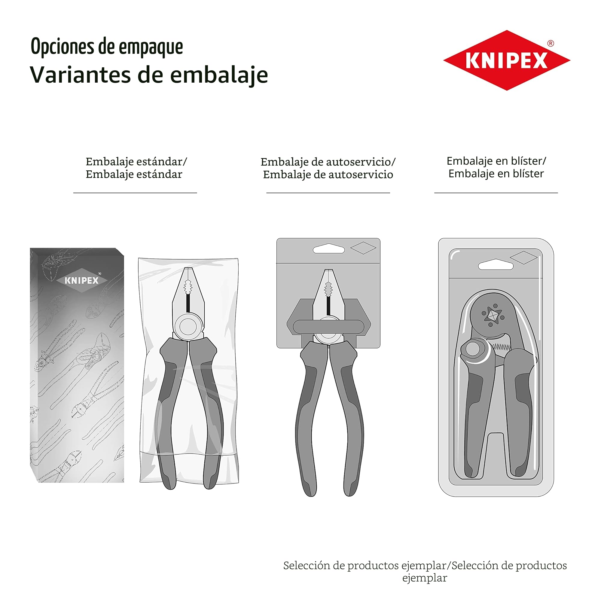 KNIPEX Crimpadora para conectores Western con mangos multicomponente 200 mm, 97 51 12