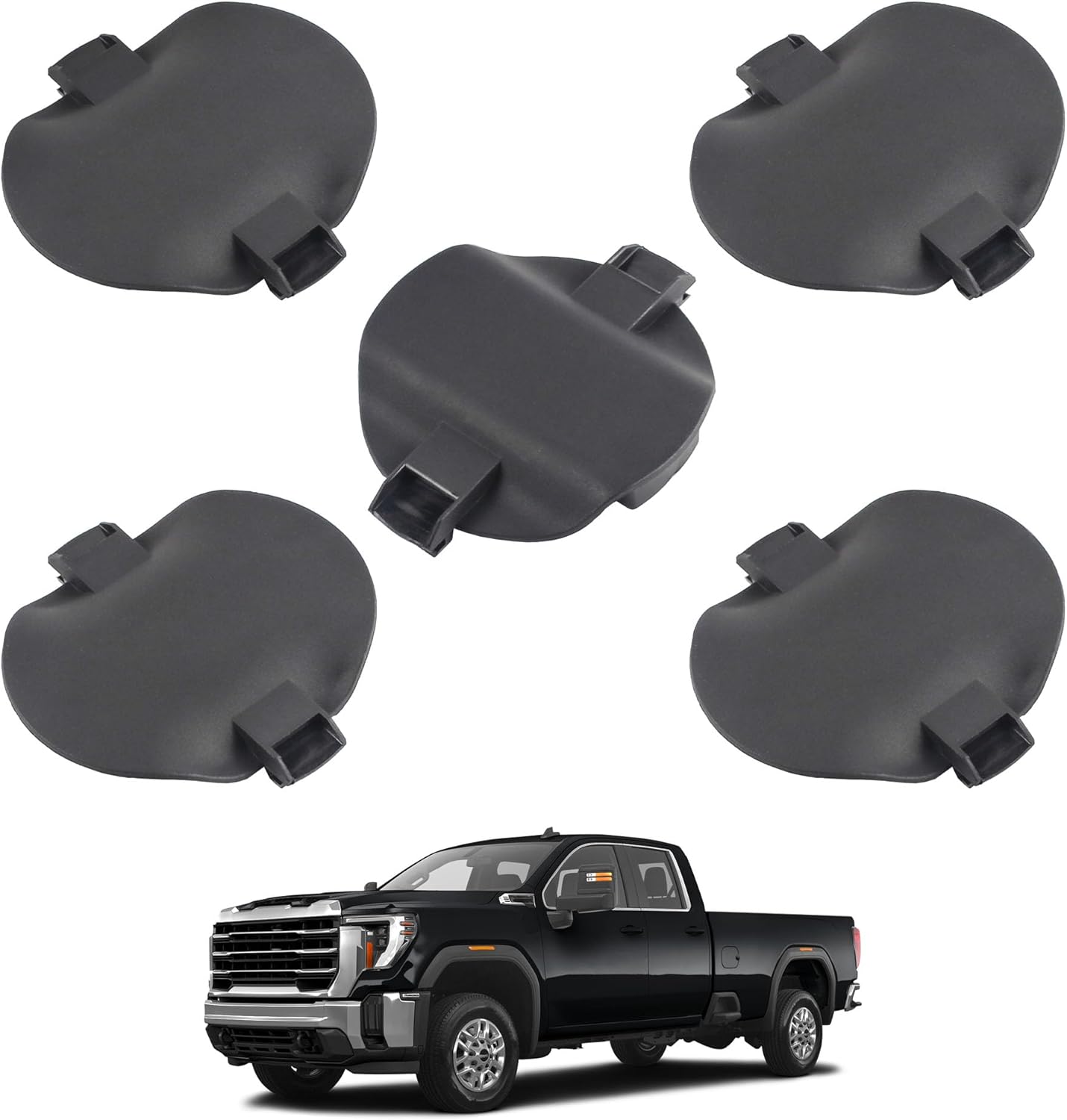 5pcs Platform Hitch 5th Wheel Mount Covers Compatible with 2020-2024 GMC Sierra 2500HD 3500HD Chevrolet Silverado 2500HD 3500HD Replaces MTG84756187 MTG84756188