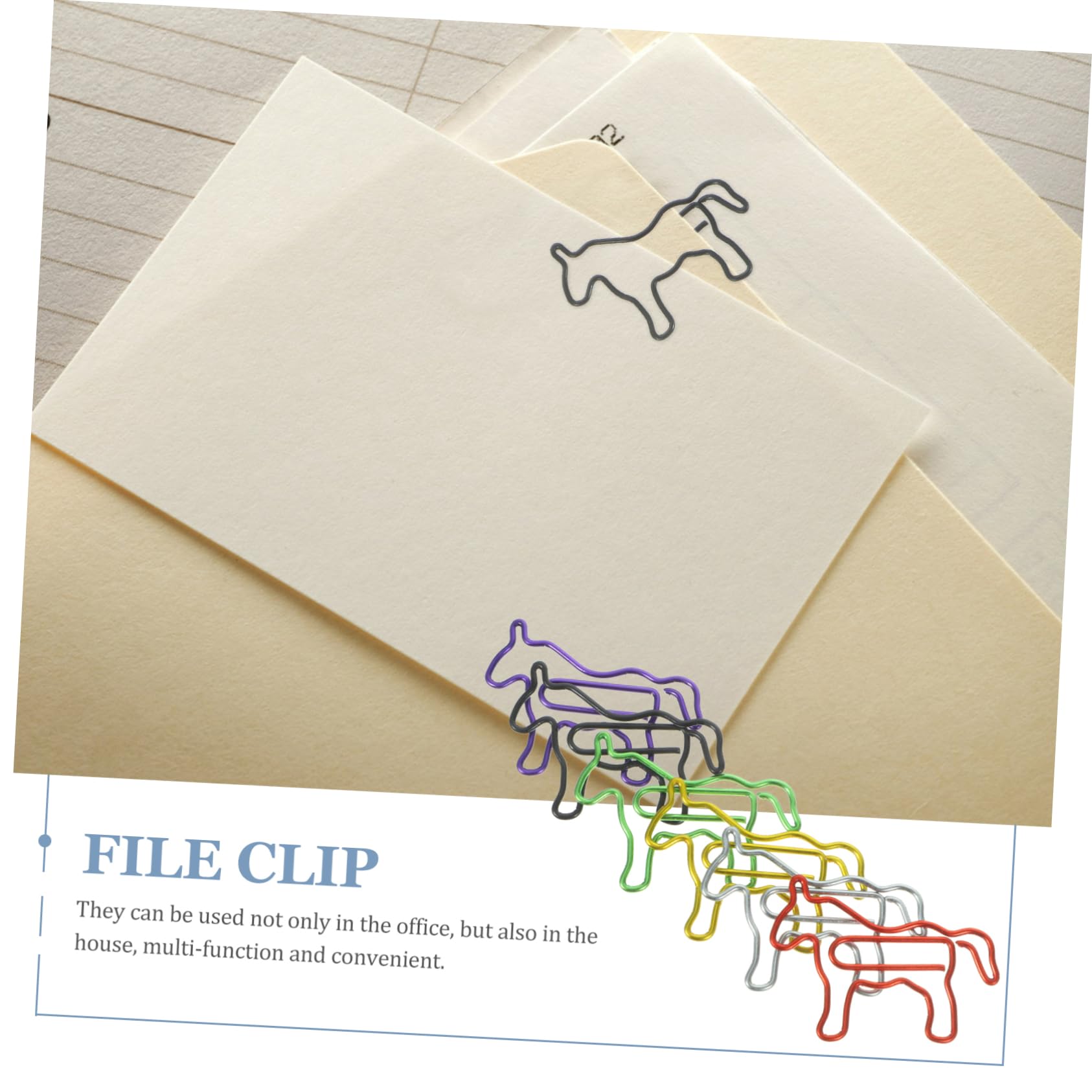 DOITOOL 5 Set Fermacarte Colorati Cavallo Clip Per Ufficio E Casa Decorativi E Pratici Per Documenti E Cancelleria 80 Pezzi * 5