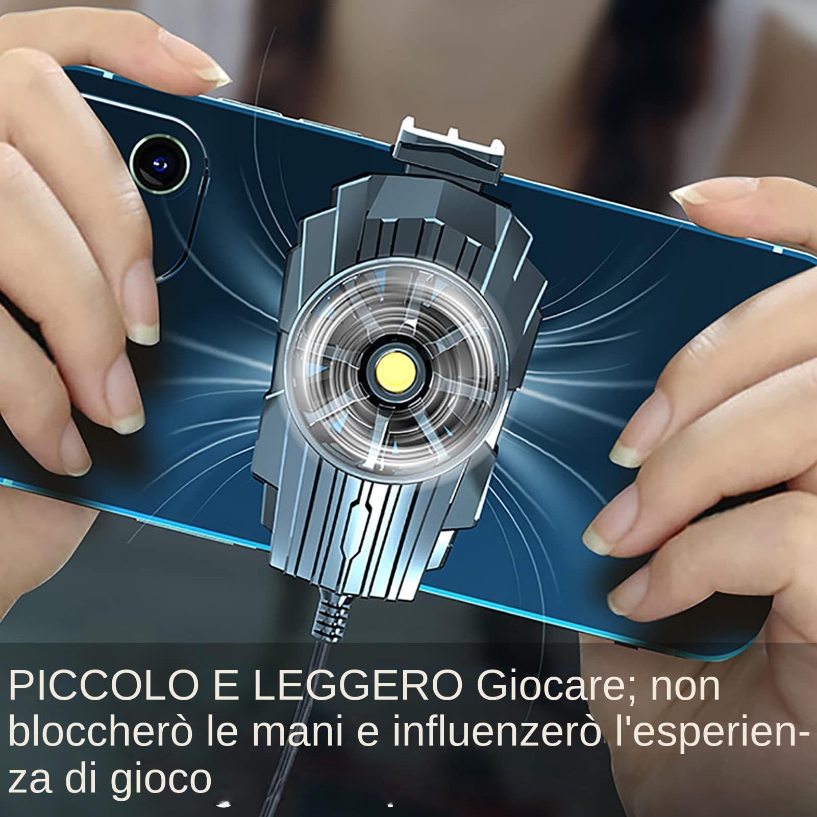 Dispositivo di raffreddamento per cellulare, dispositivo di raffreddamento per telefono - Radiatore per telefono portatile - Ventola del radiatore plug-in per dispositivo di raffreddamento del telefon
