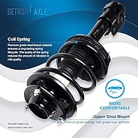 Vista 110 de Detroit Axle - Kit de suspensión delantera de 10 piezas para Chevy Aveo Aveo5 Pontiac G3 Wave 2 Ready Struts Assembly 2 Enlaces de barra