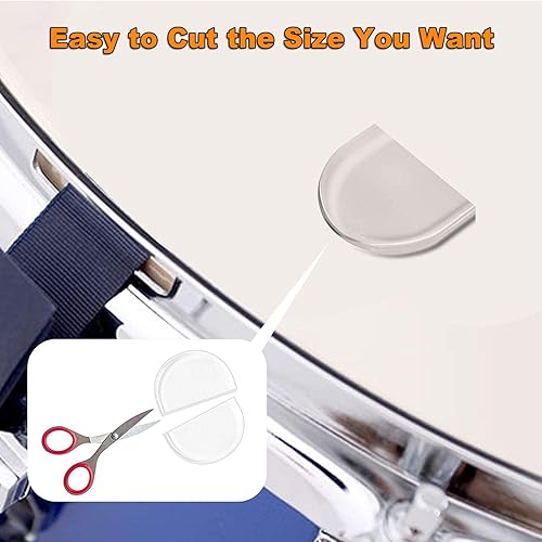 Miniatura 3 de Paquete de 24 amortiguadores transparentes suaves de silicona no tóxicos para tambores - silenciadores, almohadillas de gel amortiguador,