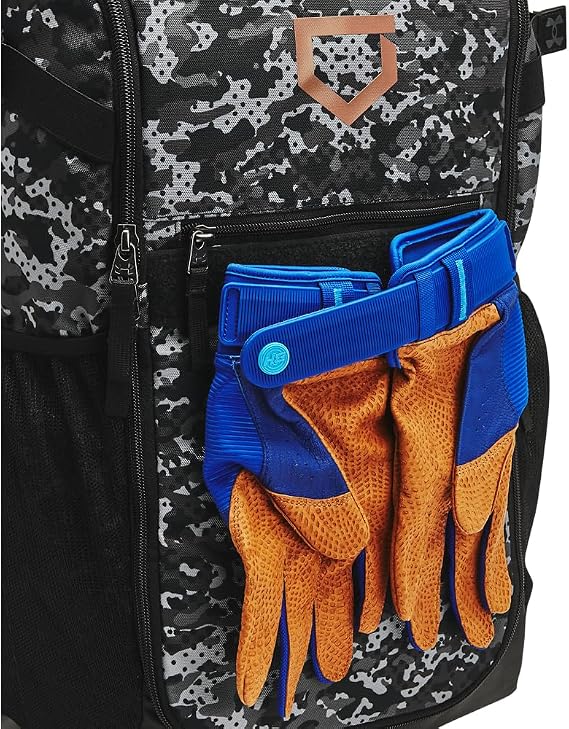 Under Armour Unisex-Adult Utility Baseball Backpack Print, (002) Black / / Metallic Gold, One Size Fits All