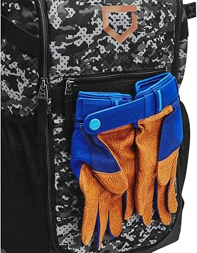 Under Armour Unisex-Adult Utility Baseball Backpack Print, (002) Black / / Metallic Gold, One Size Fits All