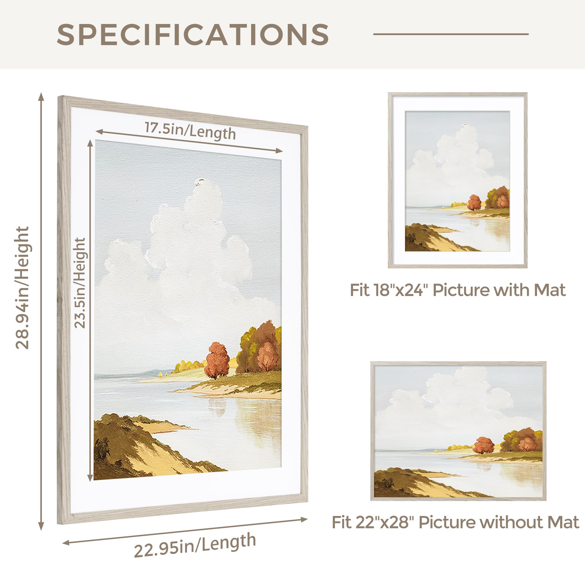 絵画 木製フレーム Amazon.co.jp: 22x28インチの写真フレーム3個セット、22インチx28