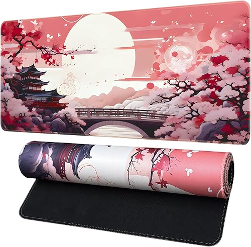 Miniatura 12 de Alfombrilla de ratón para juegos, gran alfombrilla de ratón para teclado y ratón con base de goma antideslizante, adecuada para la escuela, oficina,