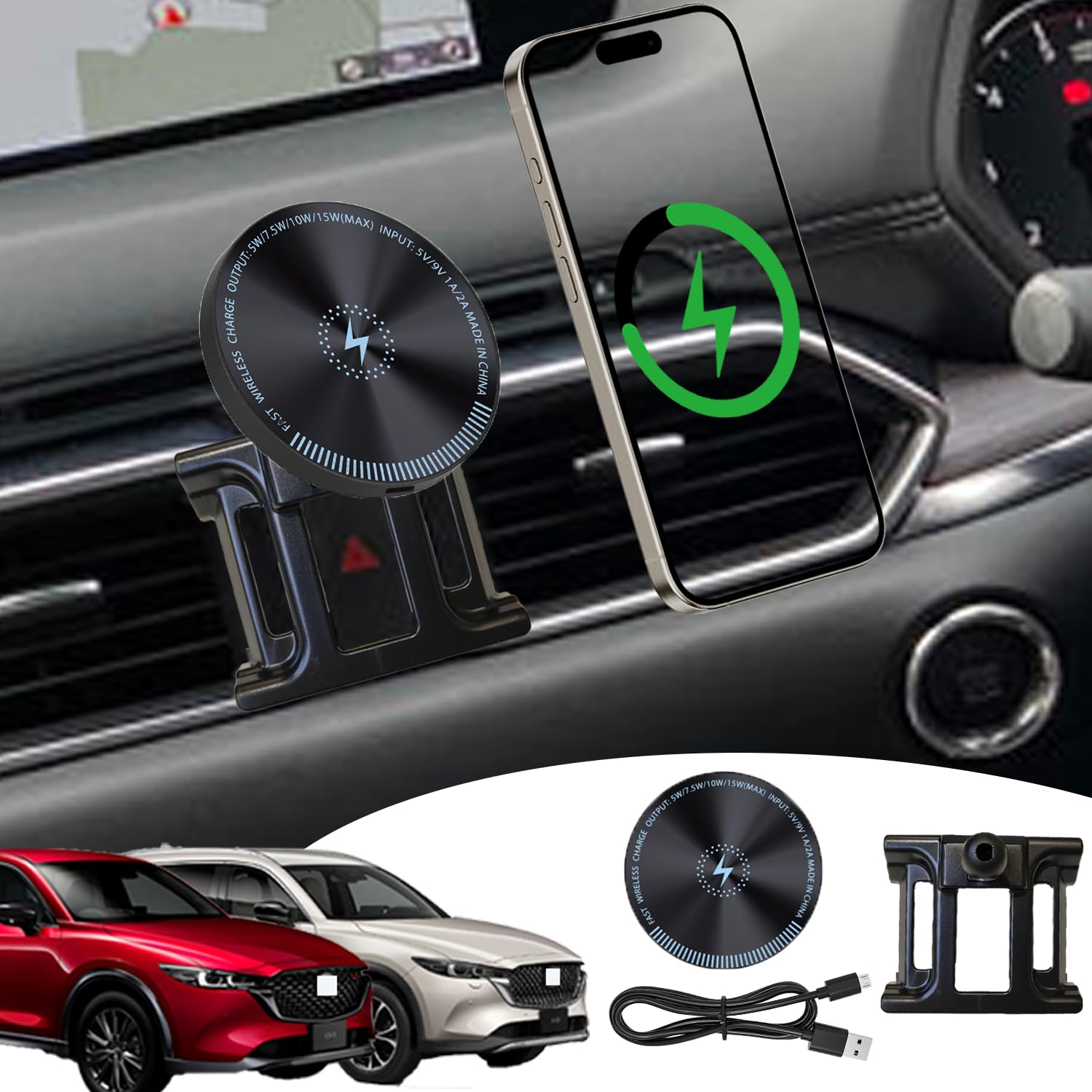 Amazon.co.jp: 【cx8/cx5 スマホホルダー・ワイヤレス充電】wincar cx5