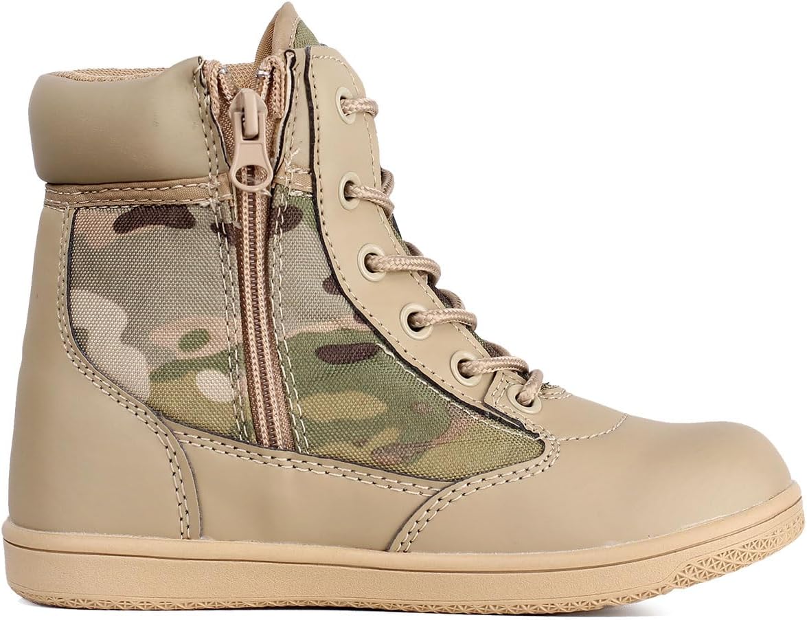 Boys Girls Outdoor Ankle Hiking Boots Trekking Walking Shoes Military Work Combat Jungle Boots