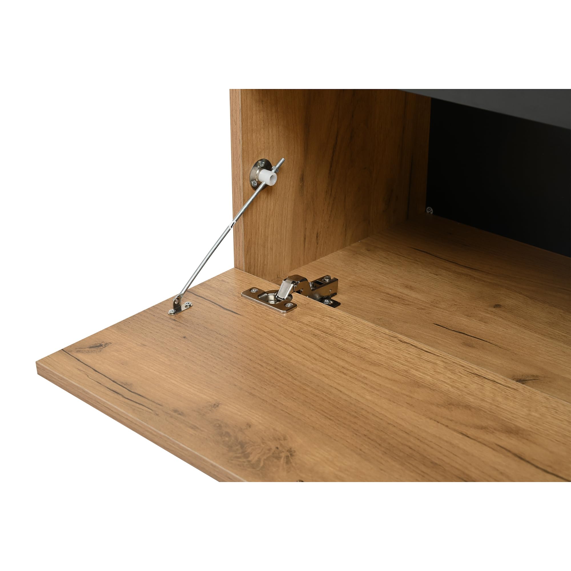 Juego de pared para TV (juego completo, 3 unidades), 140 x 35 x 39 cm, pared multimedia incluye mueble TV, estantería de pie y estantería de pared, juego de muebles de salón, moderno mueble de