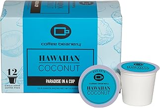 Hawaiian Coconut Coffee Pods by Coffee Beanery | 12ct Medium Roast Arbica Coffee