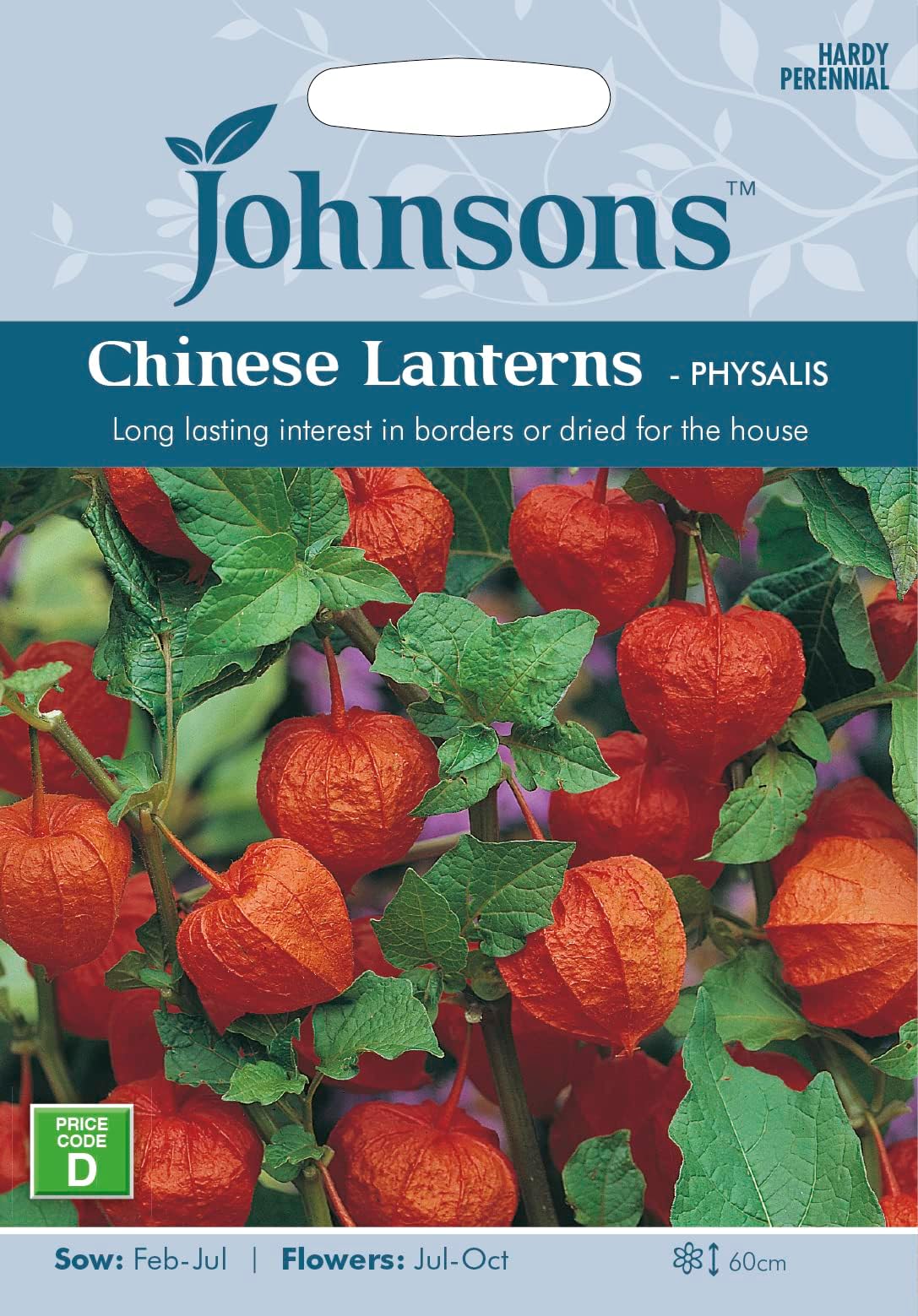 Johnson's 18114 Flower Seeds, Chinese Lanterns-Physalis, Red