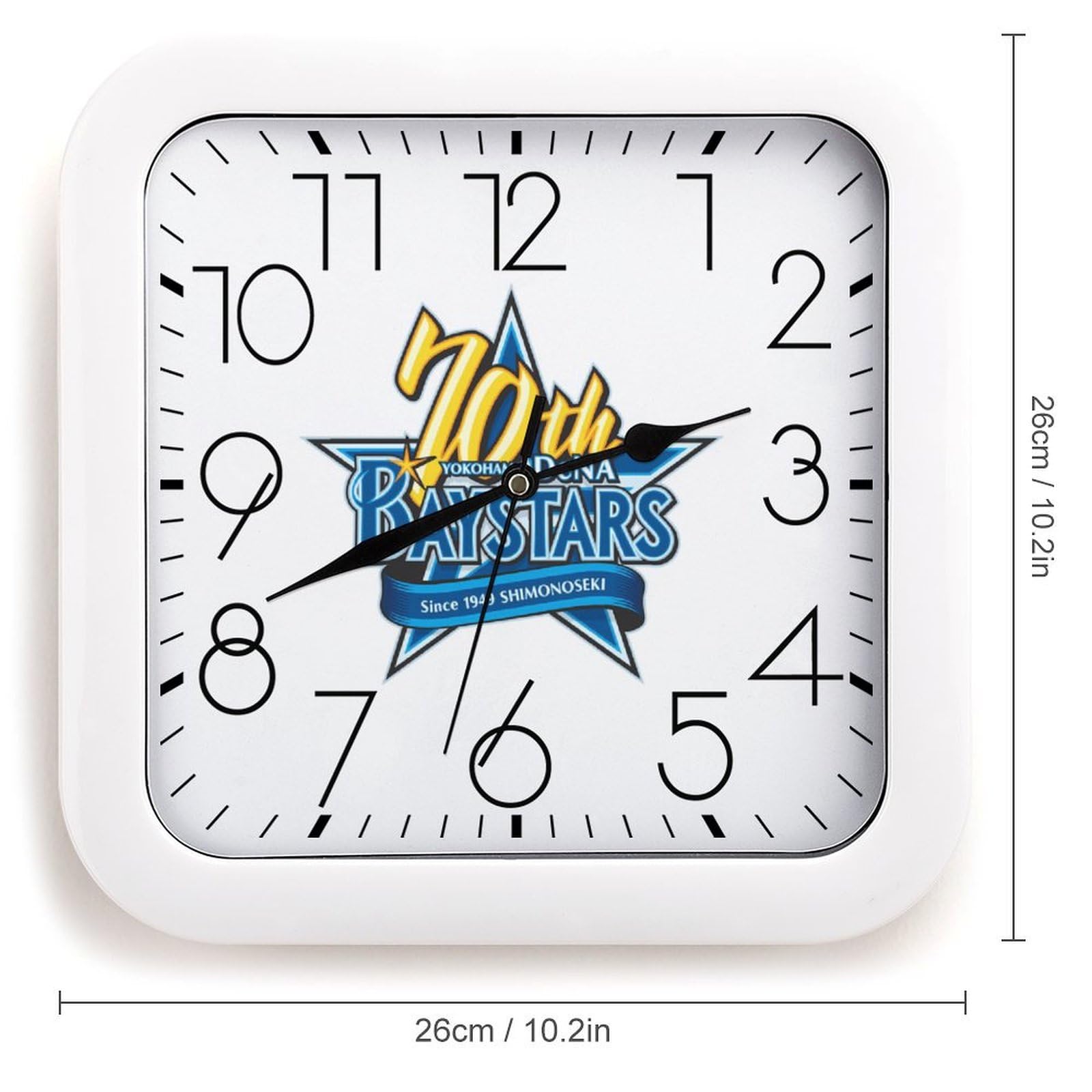 Amazon.co.jp: 横浜denaベイスターズ掛け時計 静音 連続秒針
