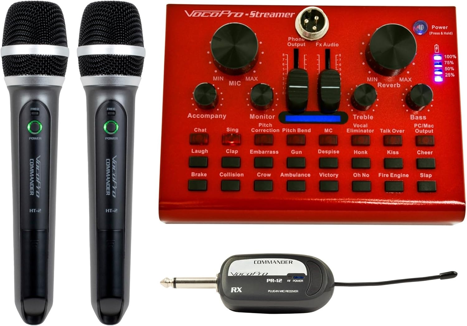 K-Mix-Wireless - Digital Karaoke Mixer/USB Interface with Dual Wireless Microphones