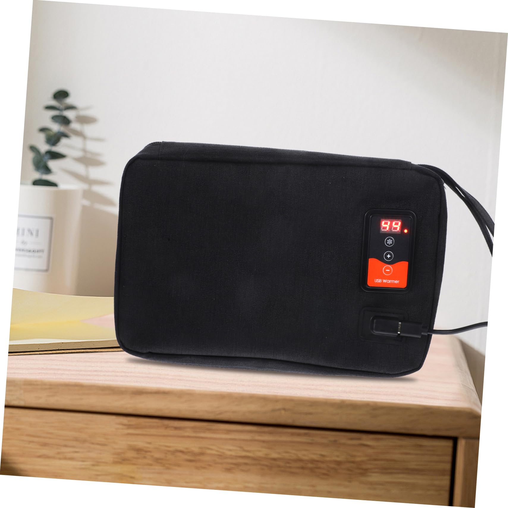 Calentador Negro de Toallitas Portátil Bebés para Húmedas USB