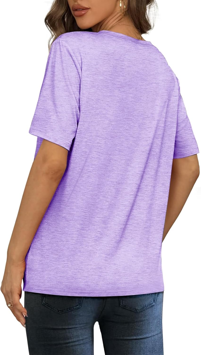 Funny Tshirts Shirts for Women Graphic Tees Dog Printed Short Sleeve Tops Summer Shirt Loose Crewneck Soft Tops T-Shirt - Image 5