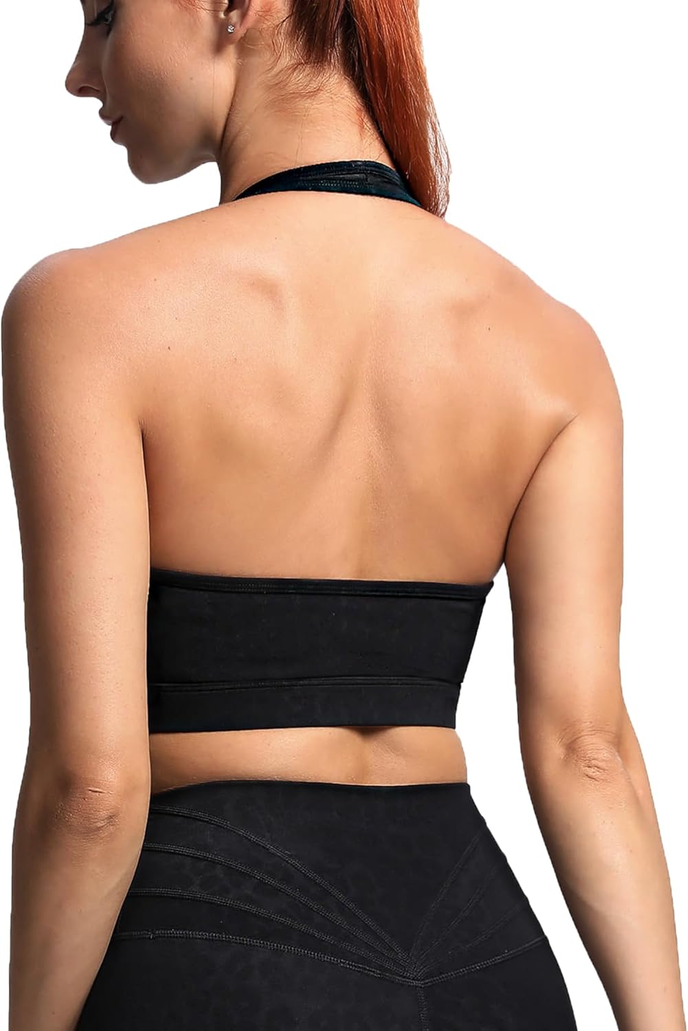 Aoxjox Women's Workout Sports Bras Fitness Halter Bra Yoga Crop Tank